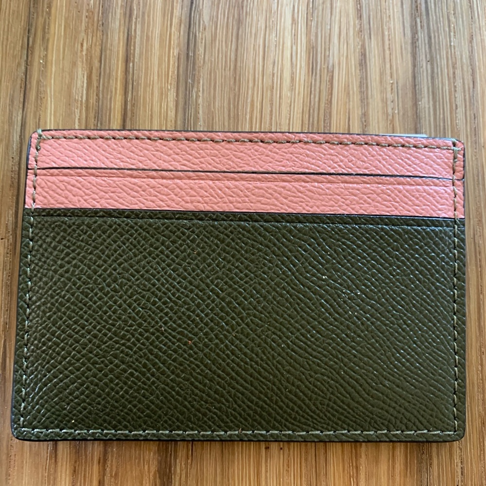NWT Coach Crossgrain Color Blocked Card Case - Picture 3 of 3